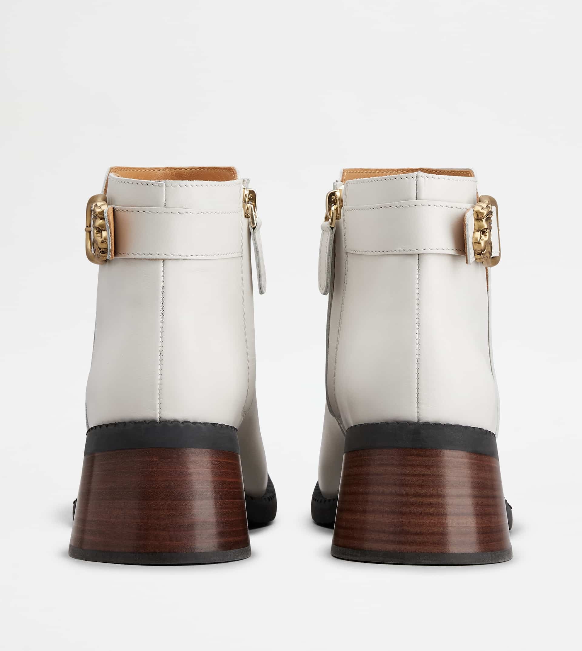TOD'S ANKLE BOOTS IN LEATHER - WHITE - 2