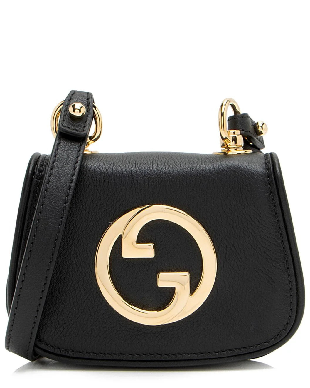 Gucci Black Leather Blondie Card Case on Strap (Authentic Pre-Loved) - 1