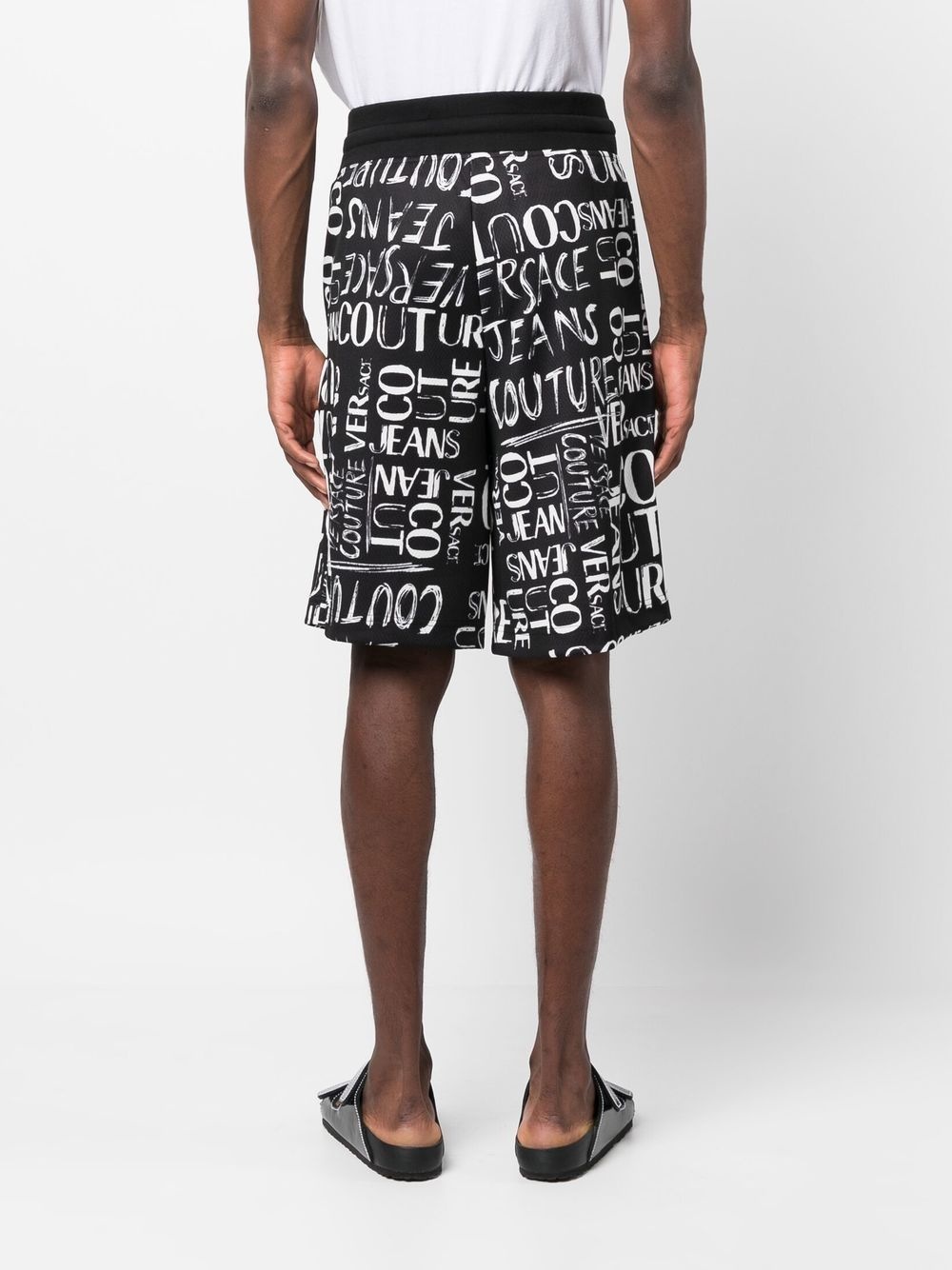 logo-print knee-length shorts - 5