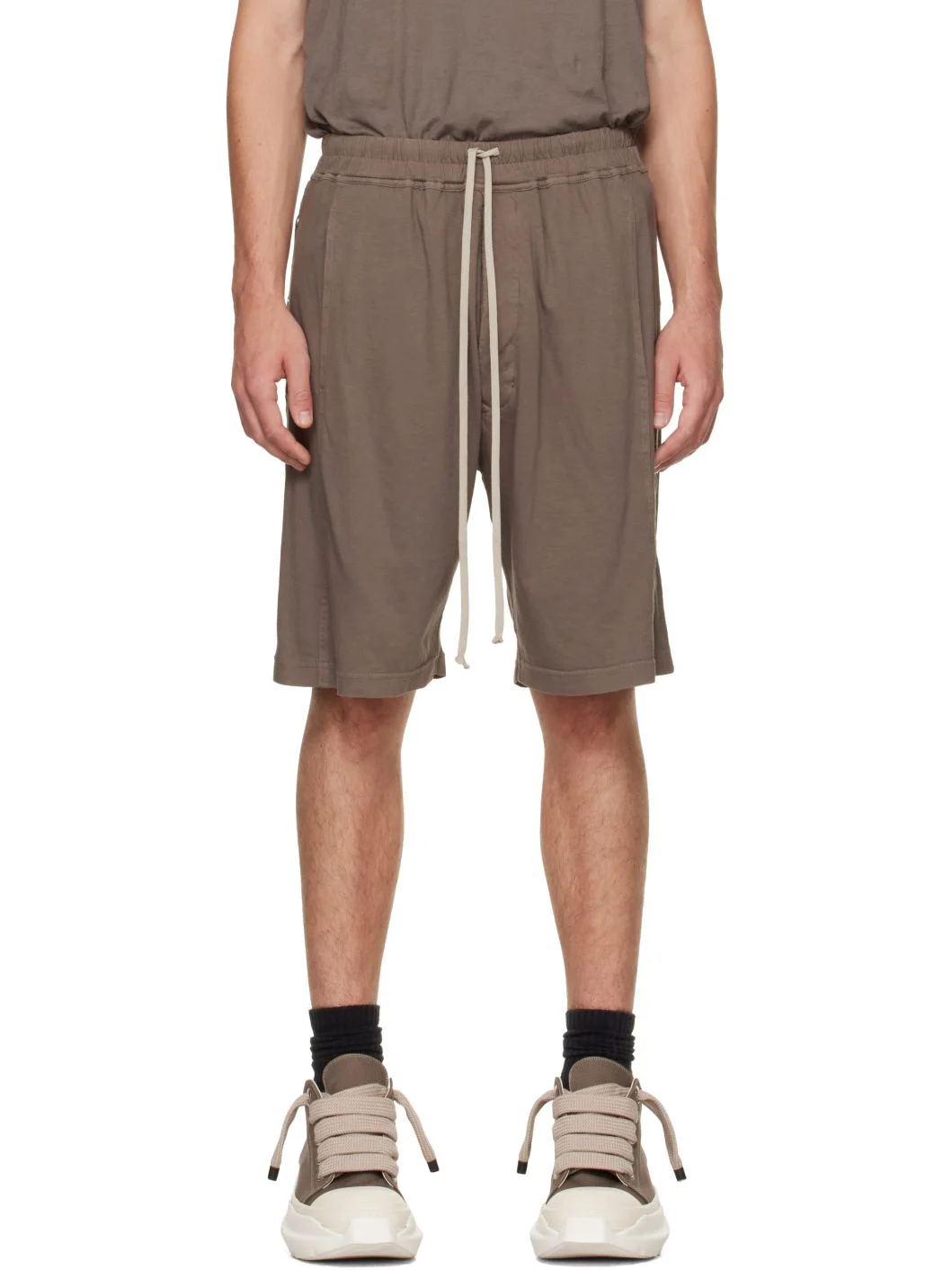 Taupe Tower Pusher Shorts - 1
