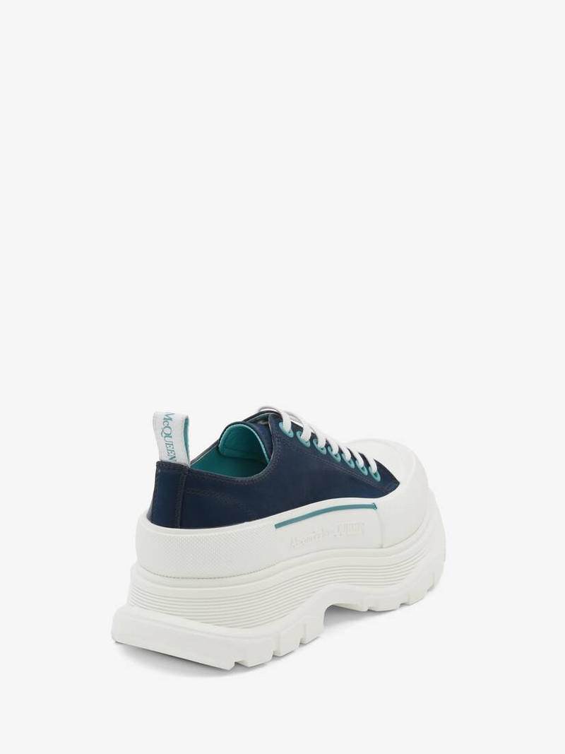 Alexander McQueen Tread Slick Lace Up in Blue outlook