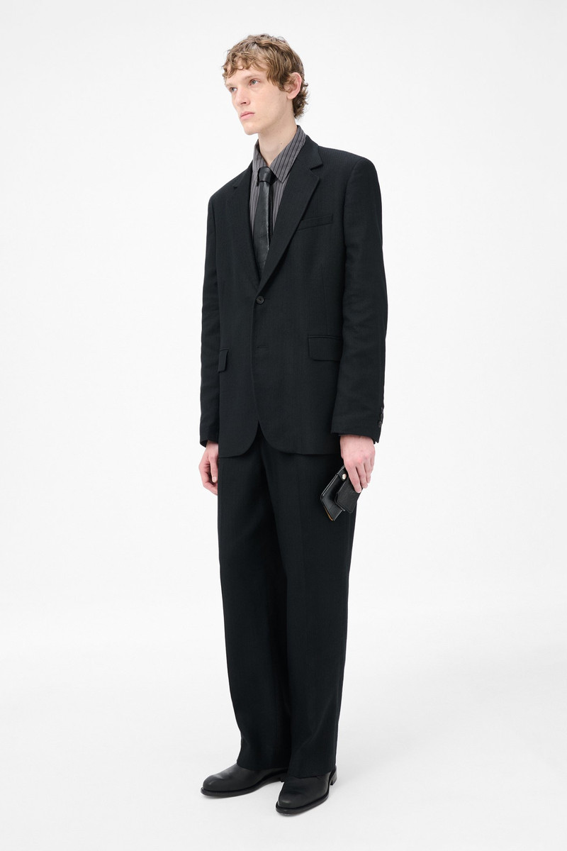 Ceremony Blazer Coal Black Link Stripe Weave 5