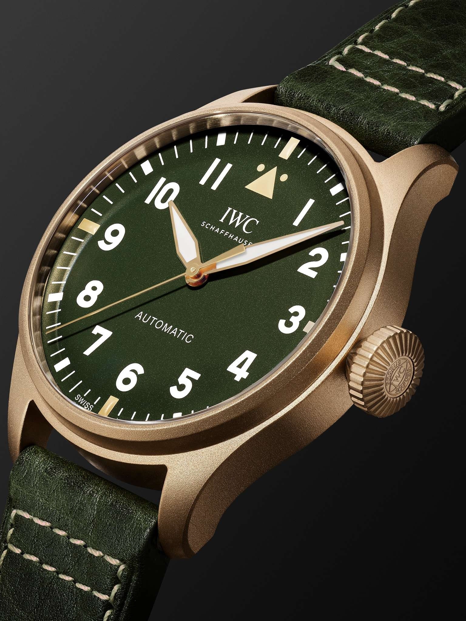 Big Pilot's Spitfire Automatic 43mm Bronze and Leather Watch, Ref. No. IW329702 - 3