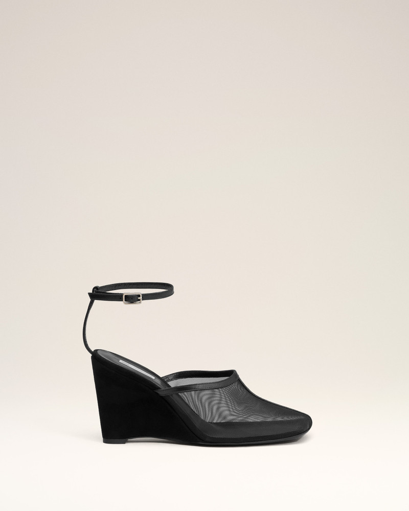 BLACK WEDGE MULES 1