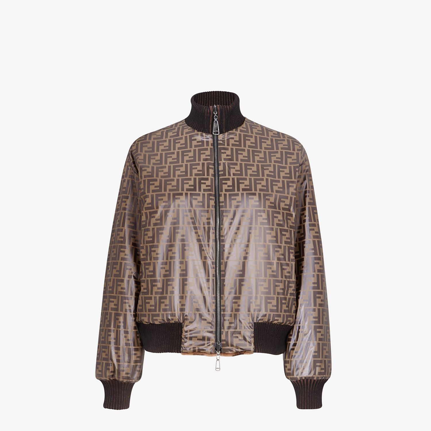 Multicolor shearling bomber jacket - 4