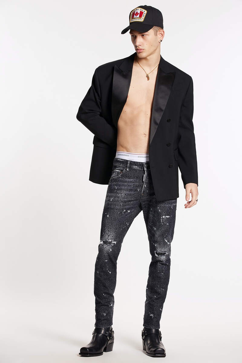 블랙 GALAXY WASH SKATER JEANS 1