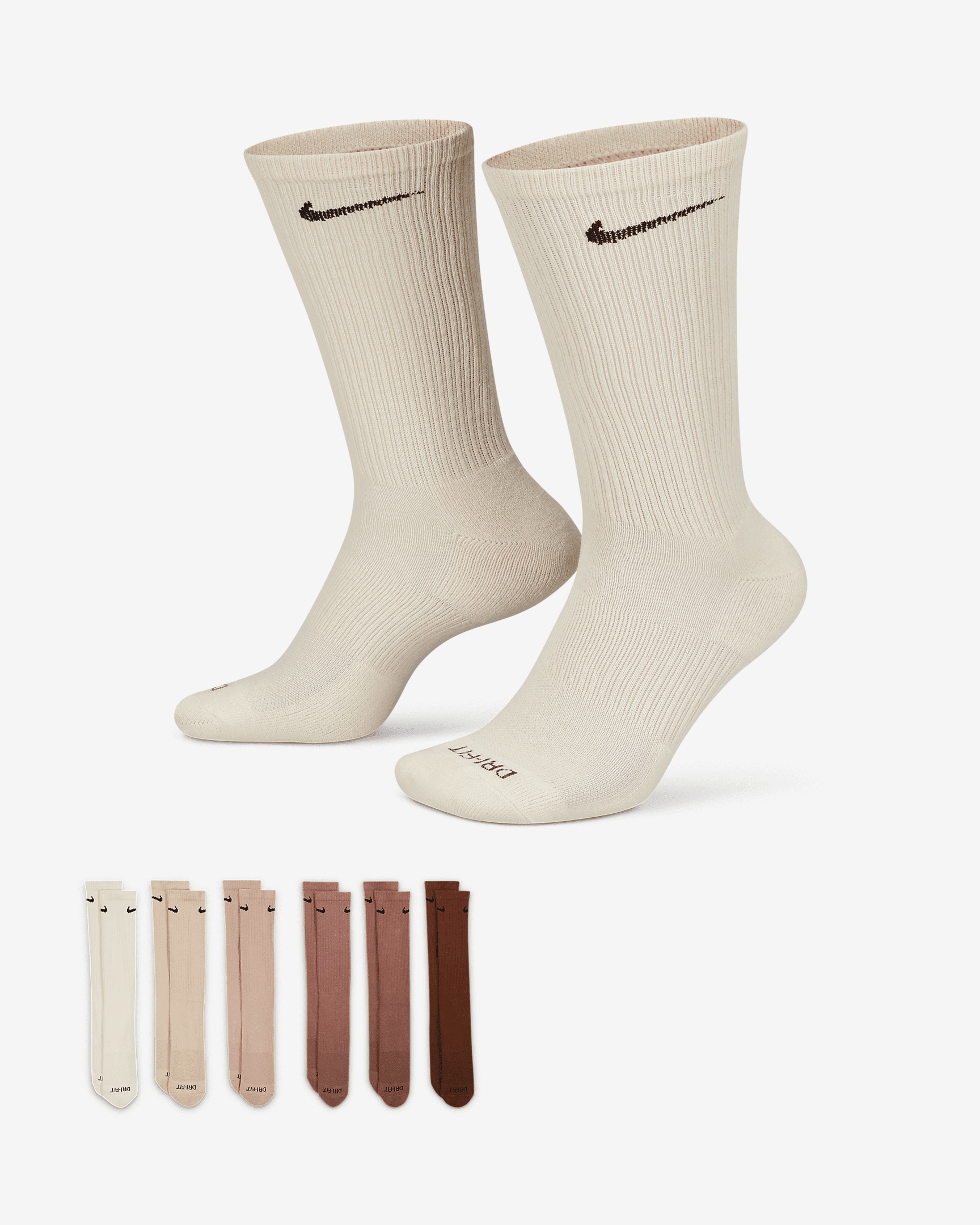 Nike Everyday Plus Cushioned Training Crew Socks (6 Pairs) - 1