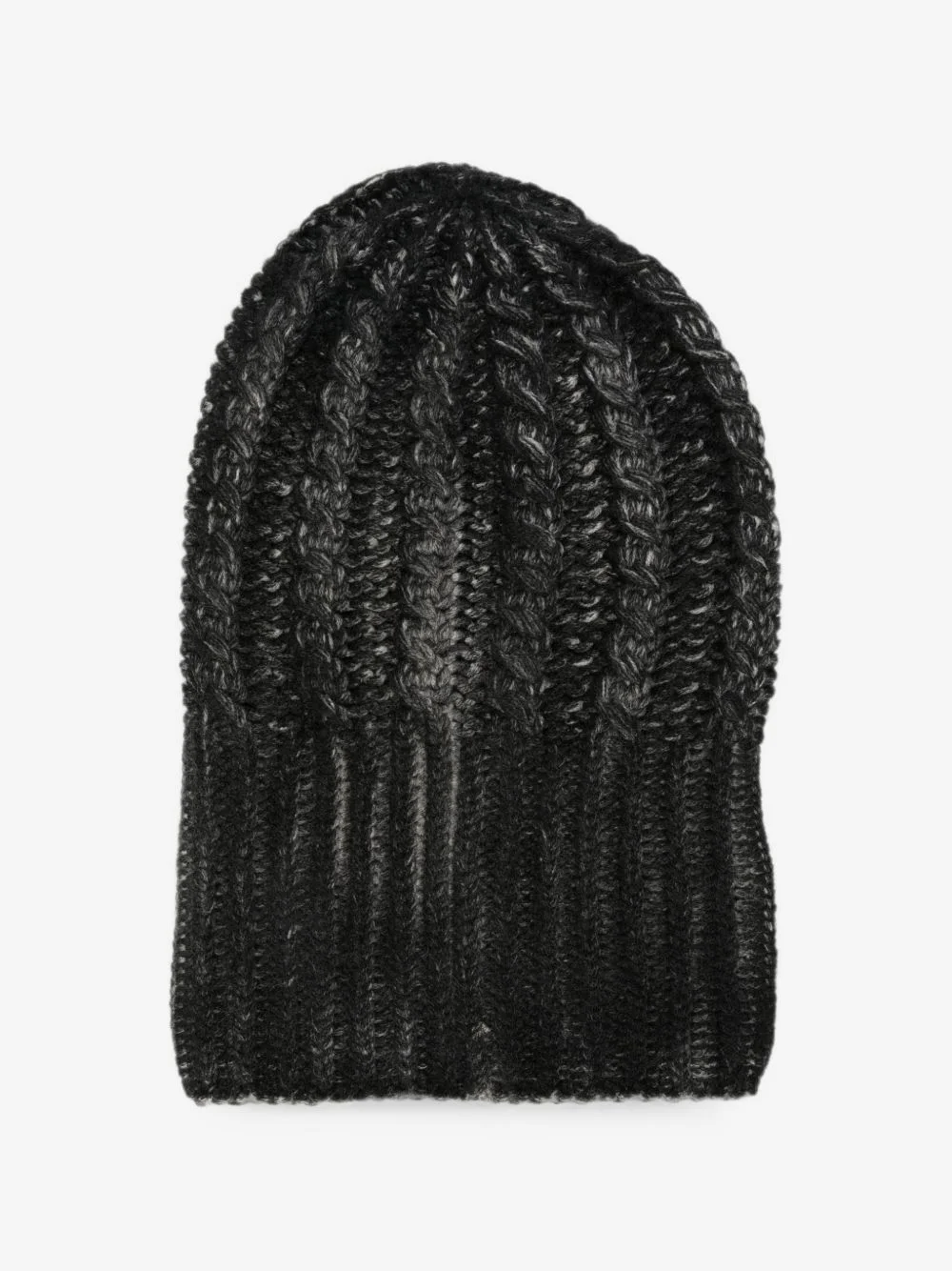 cable-knit ribbed beanie hat - 1