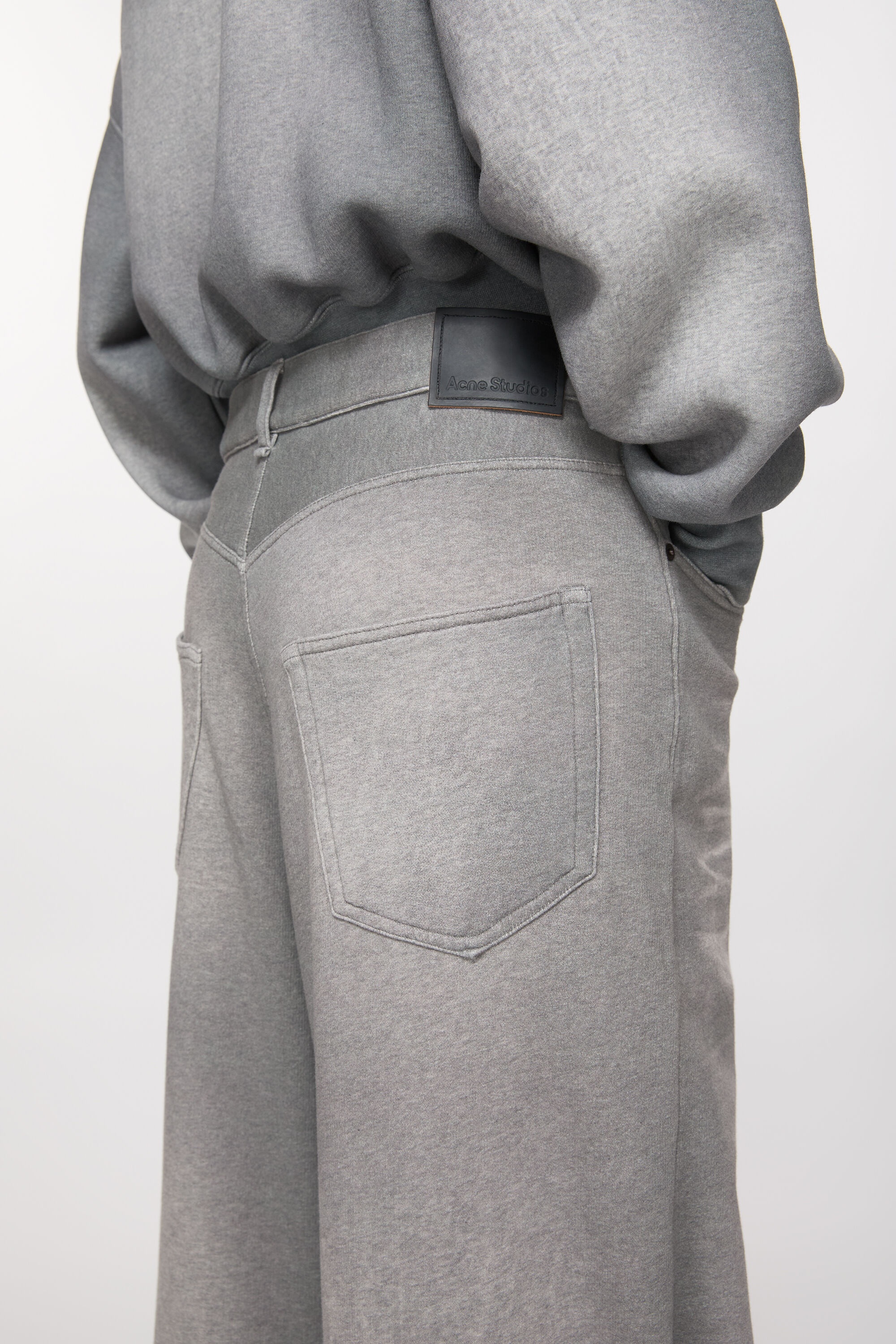 Loose fit trousers - Grey Melange - 4
