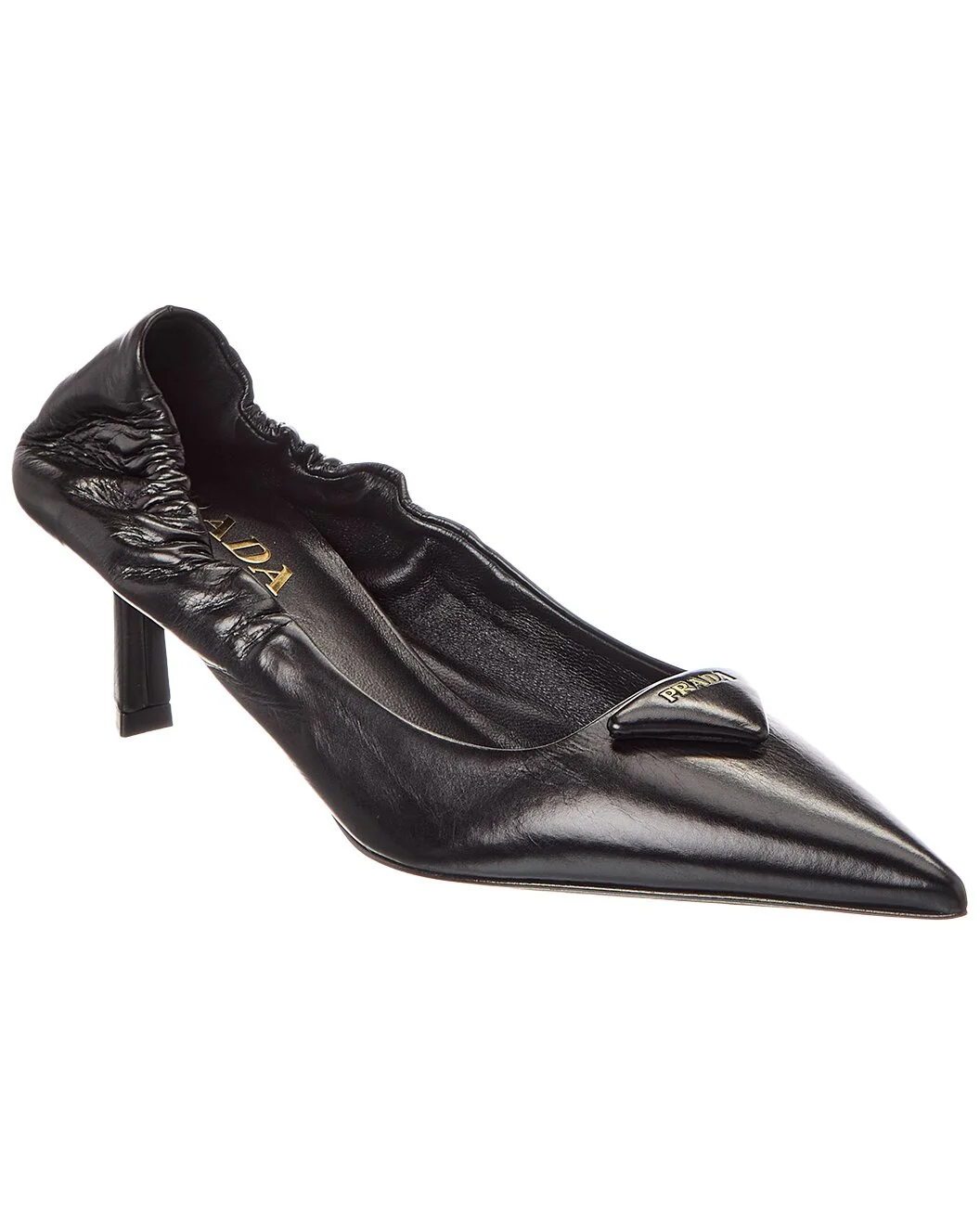 Prada Leather Pointy-Toe Pump - 1