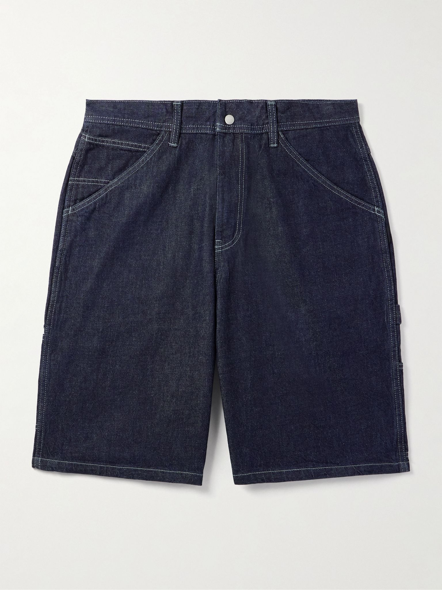 Straight-Leg Denim Shorts Indigo - 1