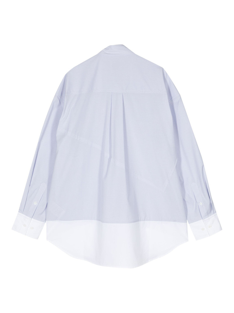 FENG CHEN WANG LOGO-EMBROIDERED PATCHWORK SHIRT outlook