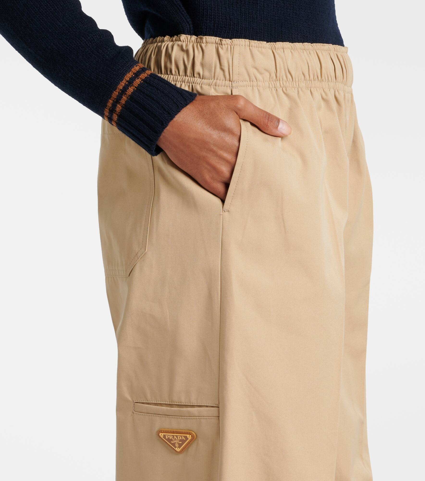 Cotton poplin straight pants - 4