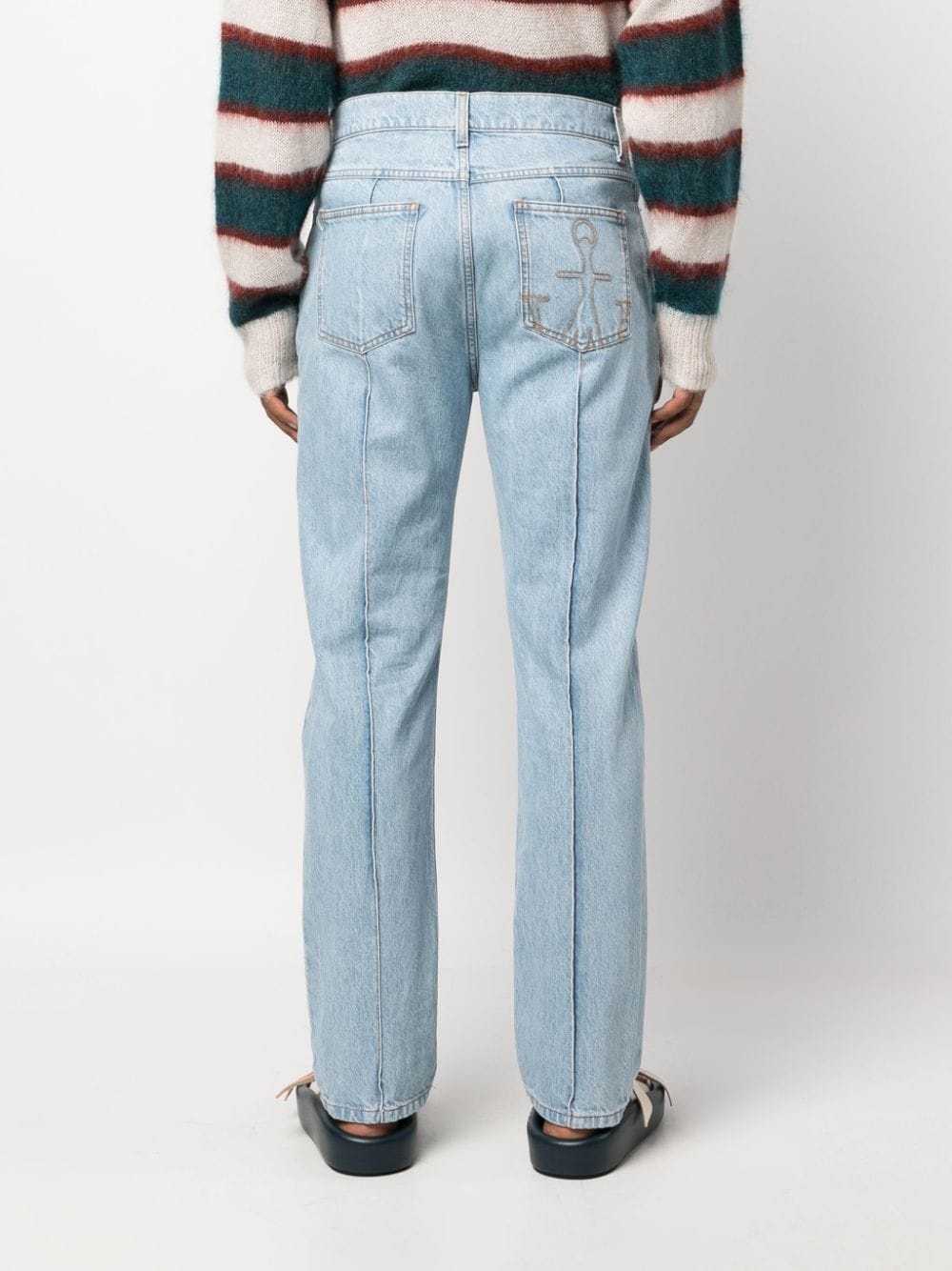 padlock-detail straight-leg jeans - 4
