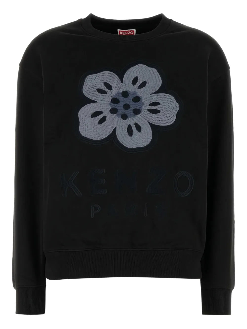 Sweatshirt With Boke Flower Embroidery - 1