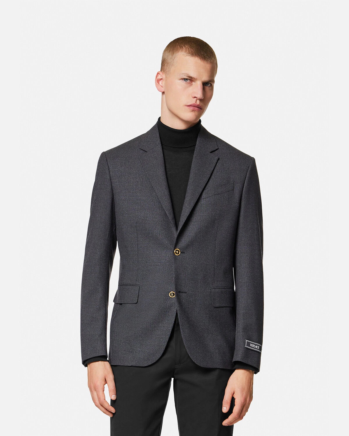 Medusa Saddle Single-Breasted Blazer - 3