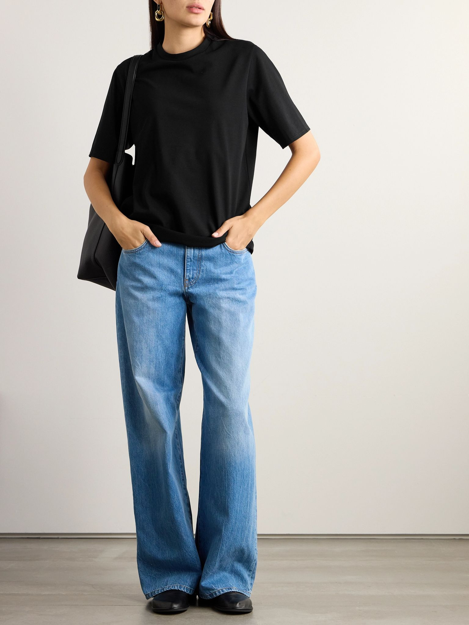 Essentials Chiara cotton-jersey T-shirt Black - 2