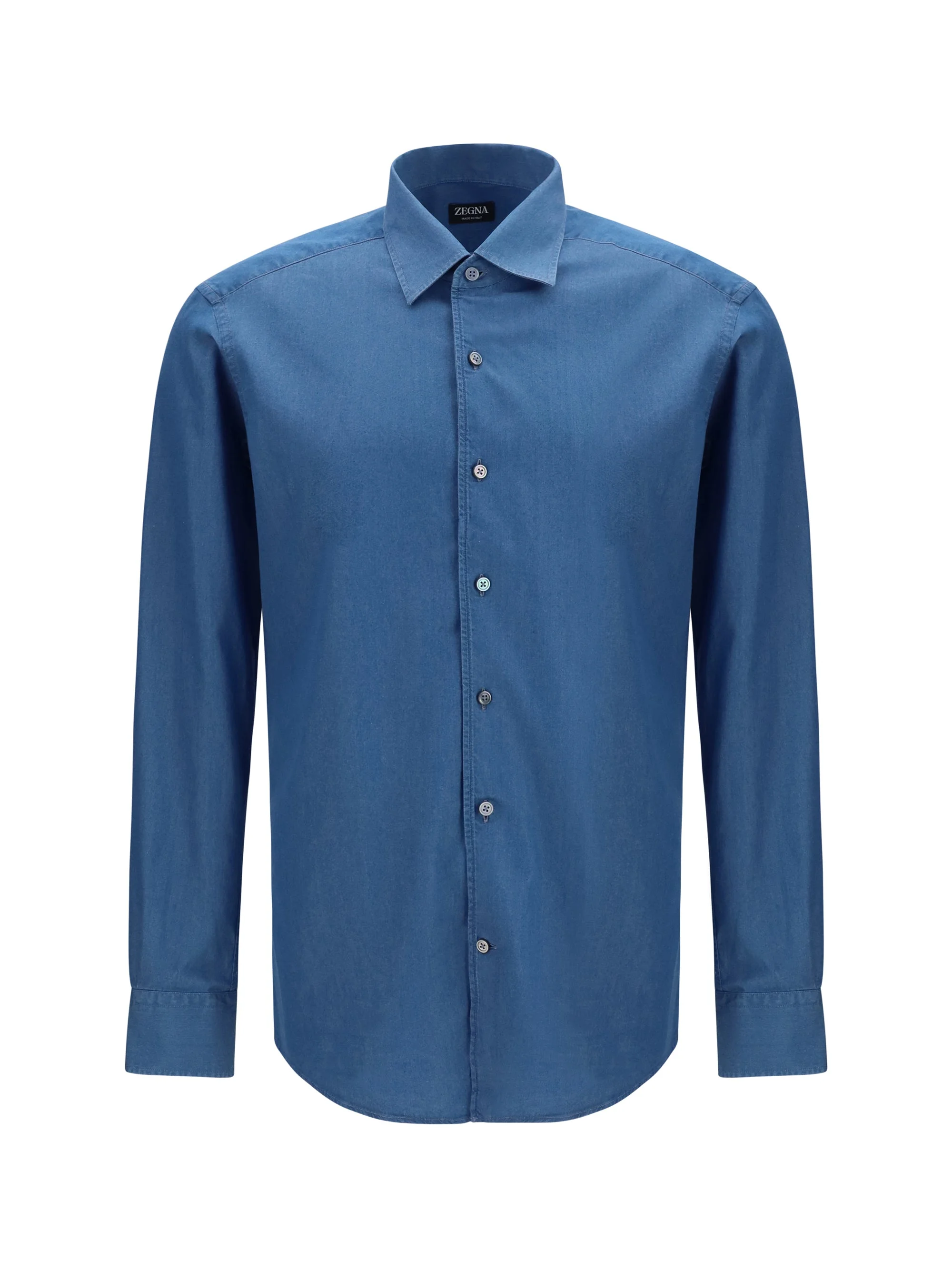 Zegna Cotton Shirt — Blue - 1