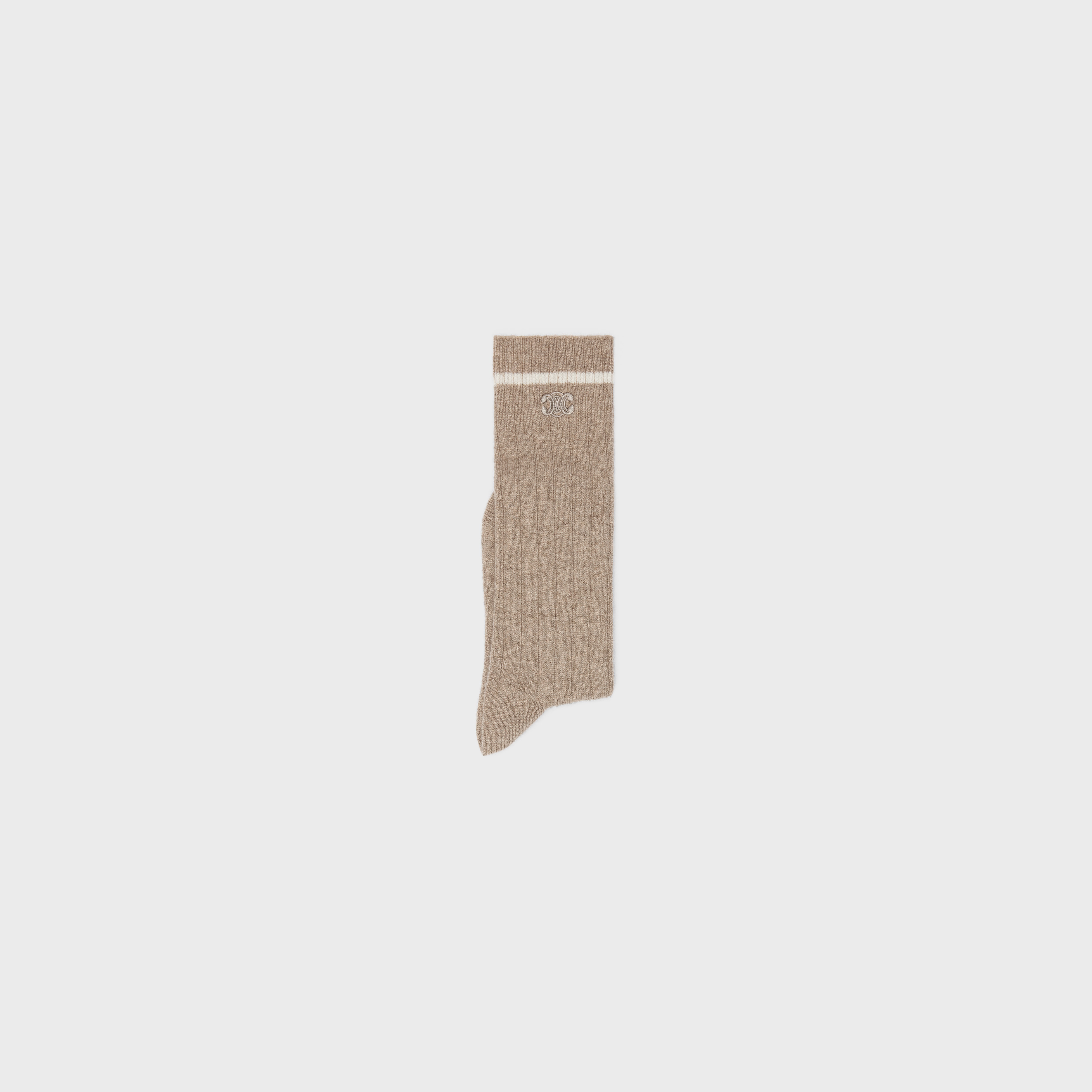 TRIOMPHE SOCKS IN RIBBED CASHMERE - 2