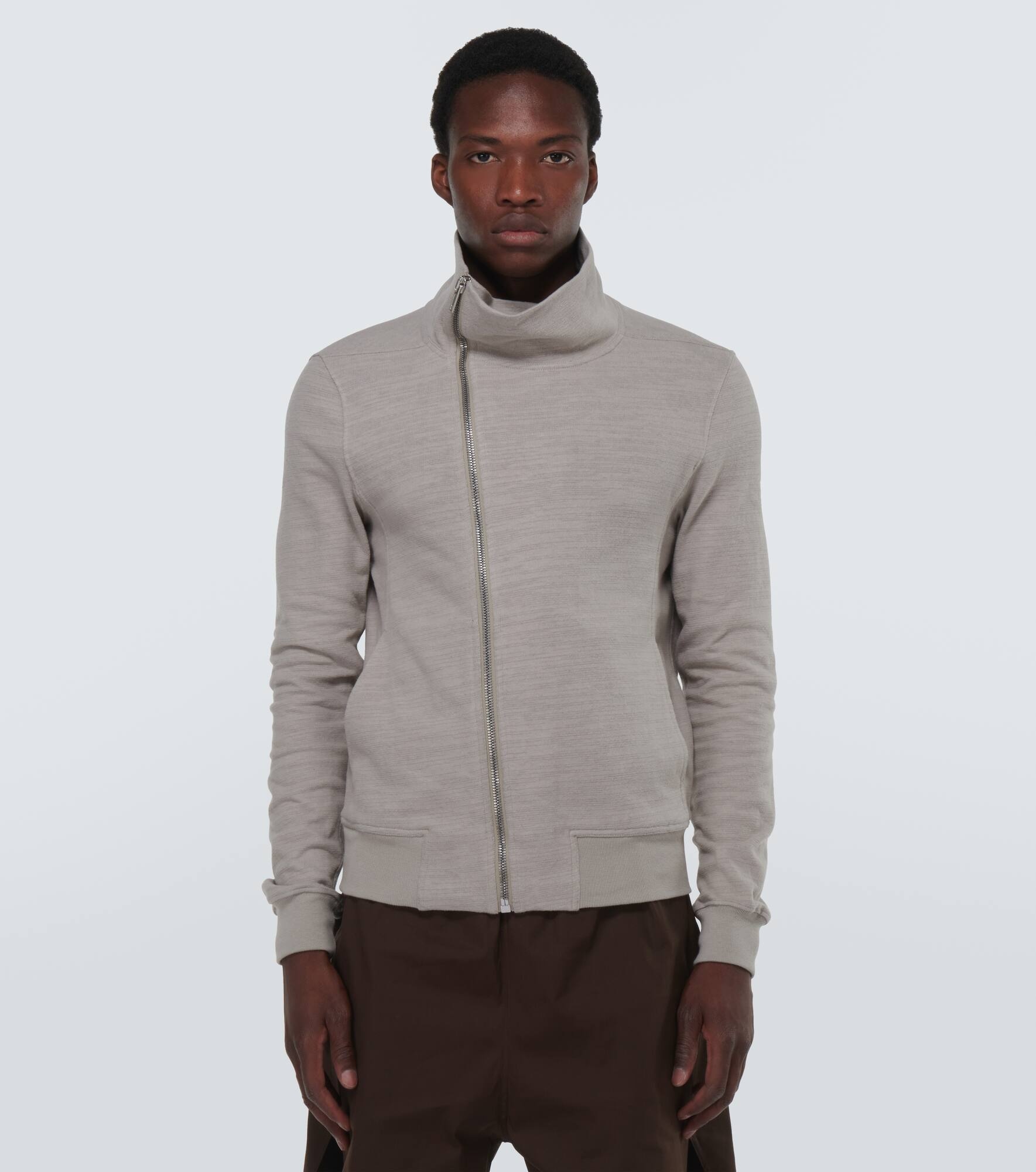Asymmetric cotton sweatshirt jersey - 3