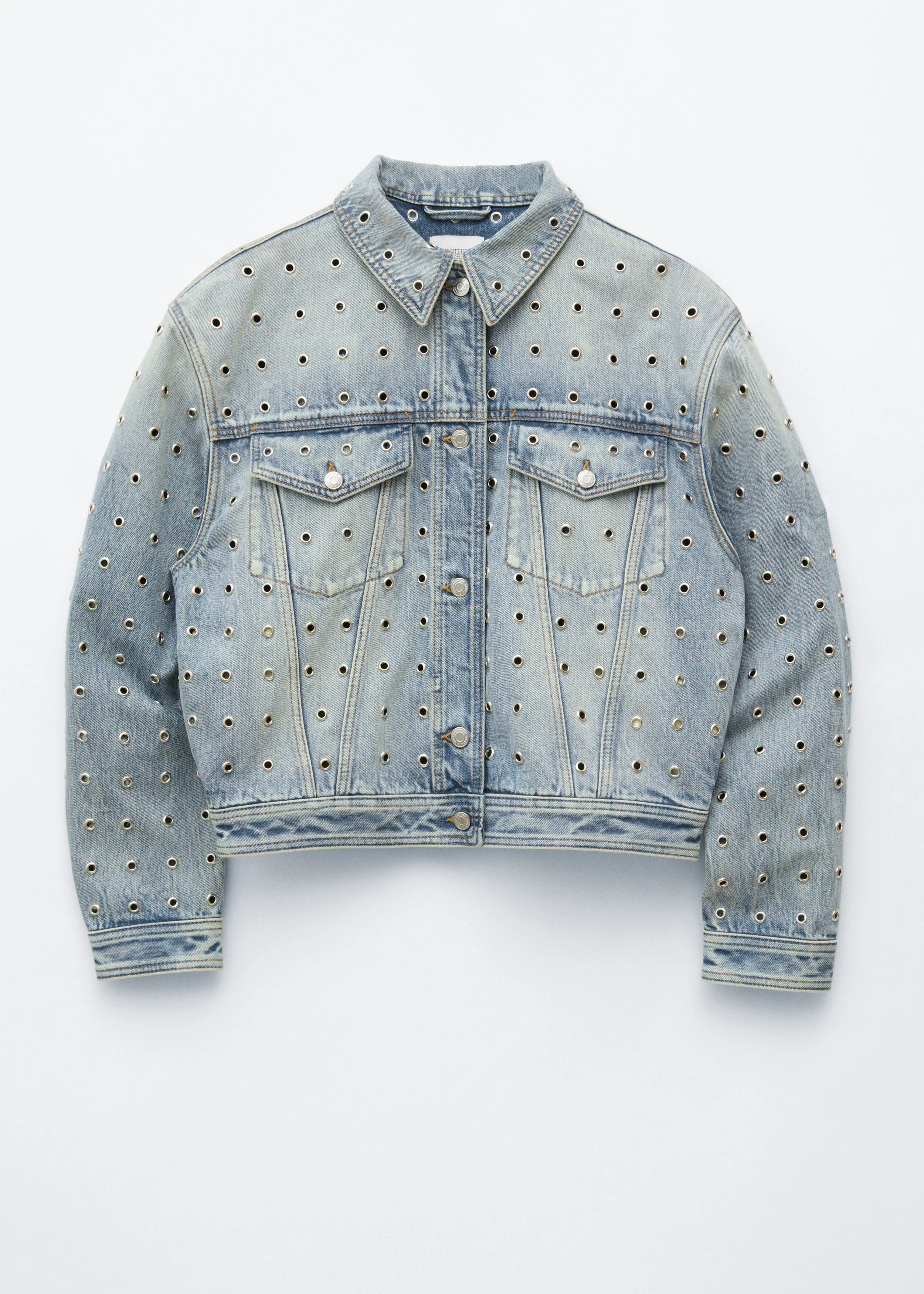 Eyelet Denim Jacket - 1