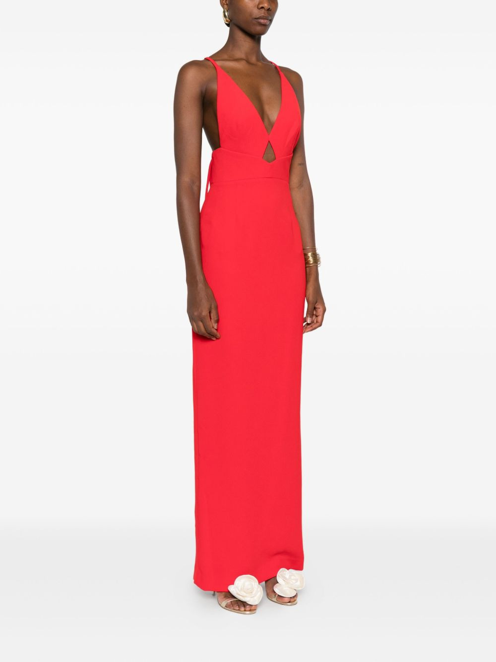 Milly cross-back maxi dress - 3