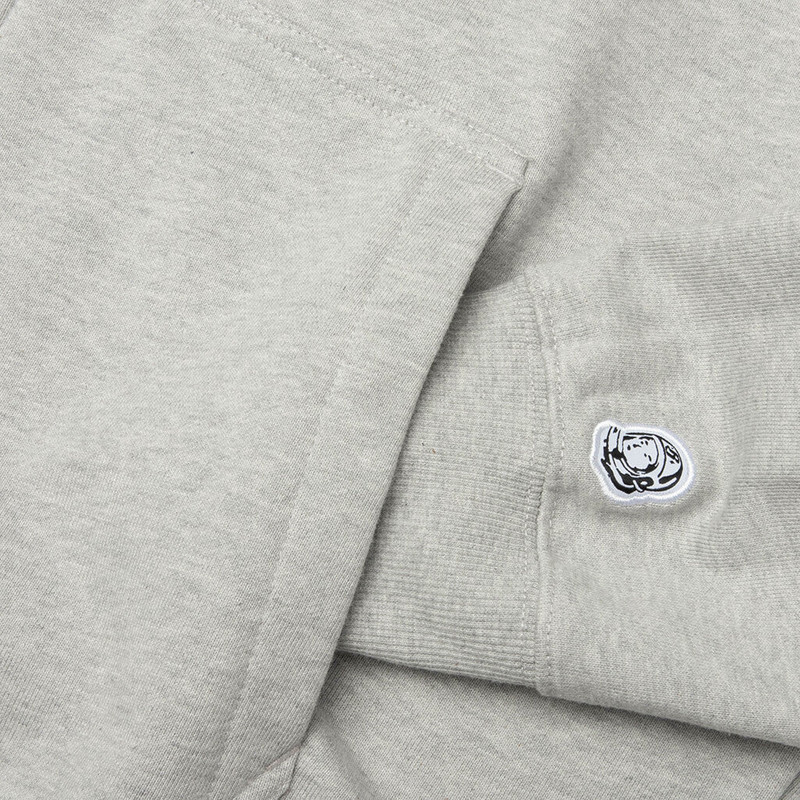 SCRIPT ZIP HOODIE - HEATHER GREY 4