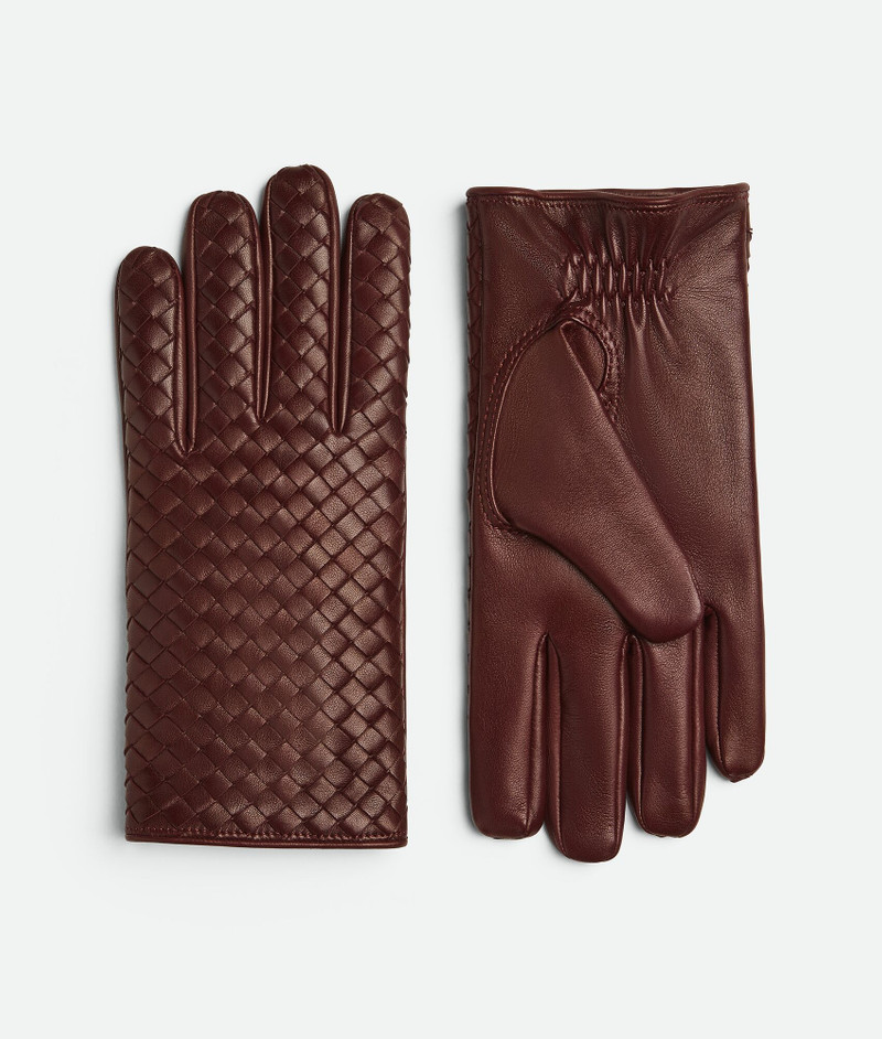 Intrecciato Leather Gloves 1