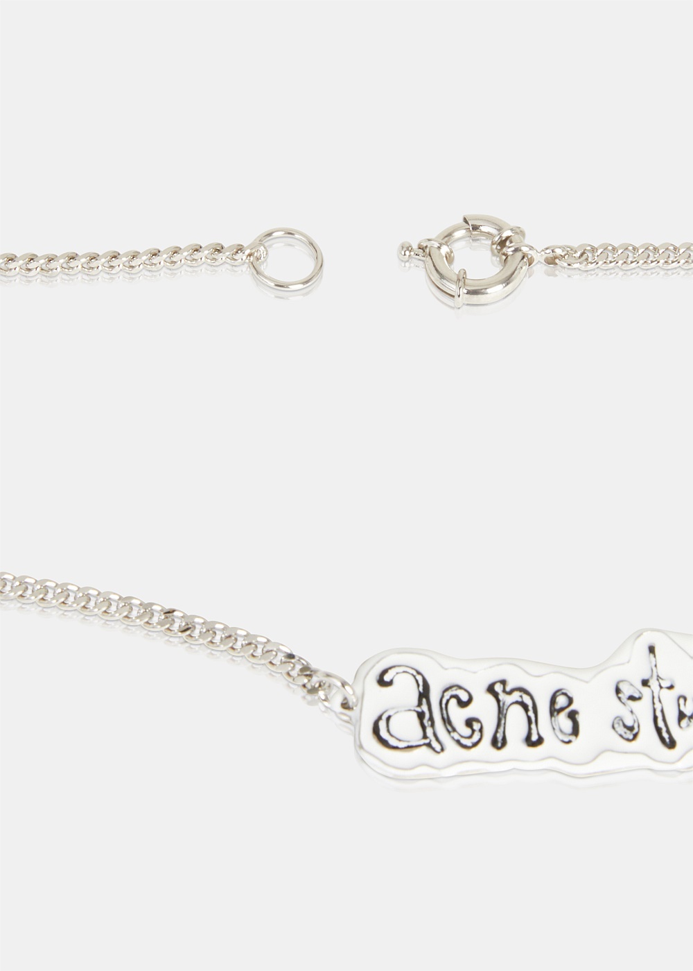 Silver Logo Label Necklace - 3