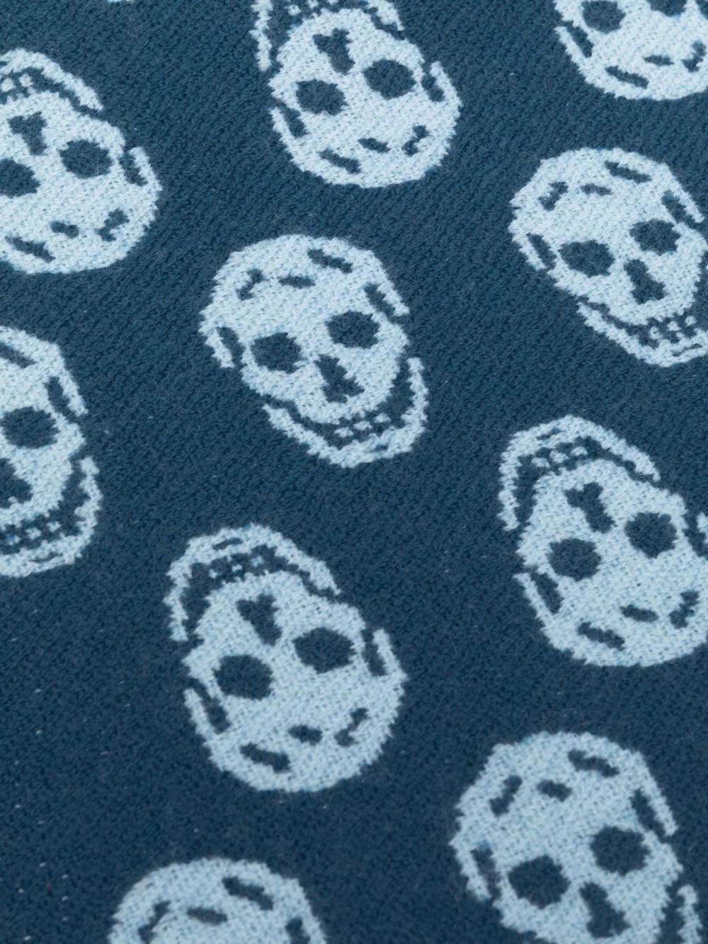 frayed skull-print scarf - 3