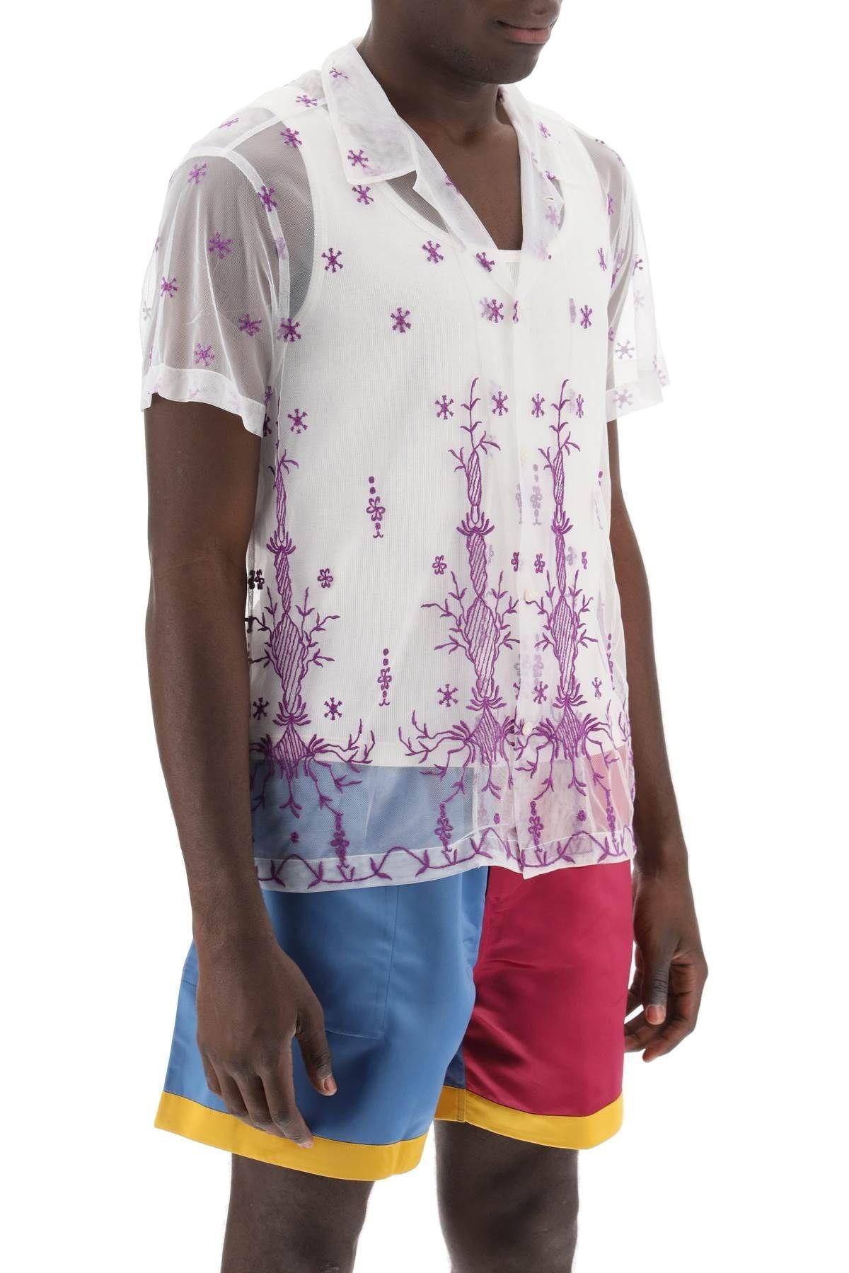 LAVANDULA BOWLING SHIRT IN EMBROIDERED TULLE - 3