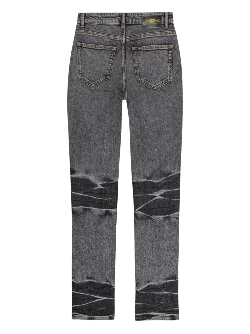 whiskering-effect straight-leg jeans - 6