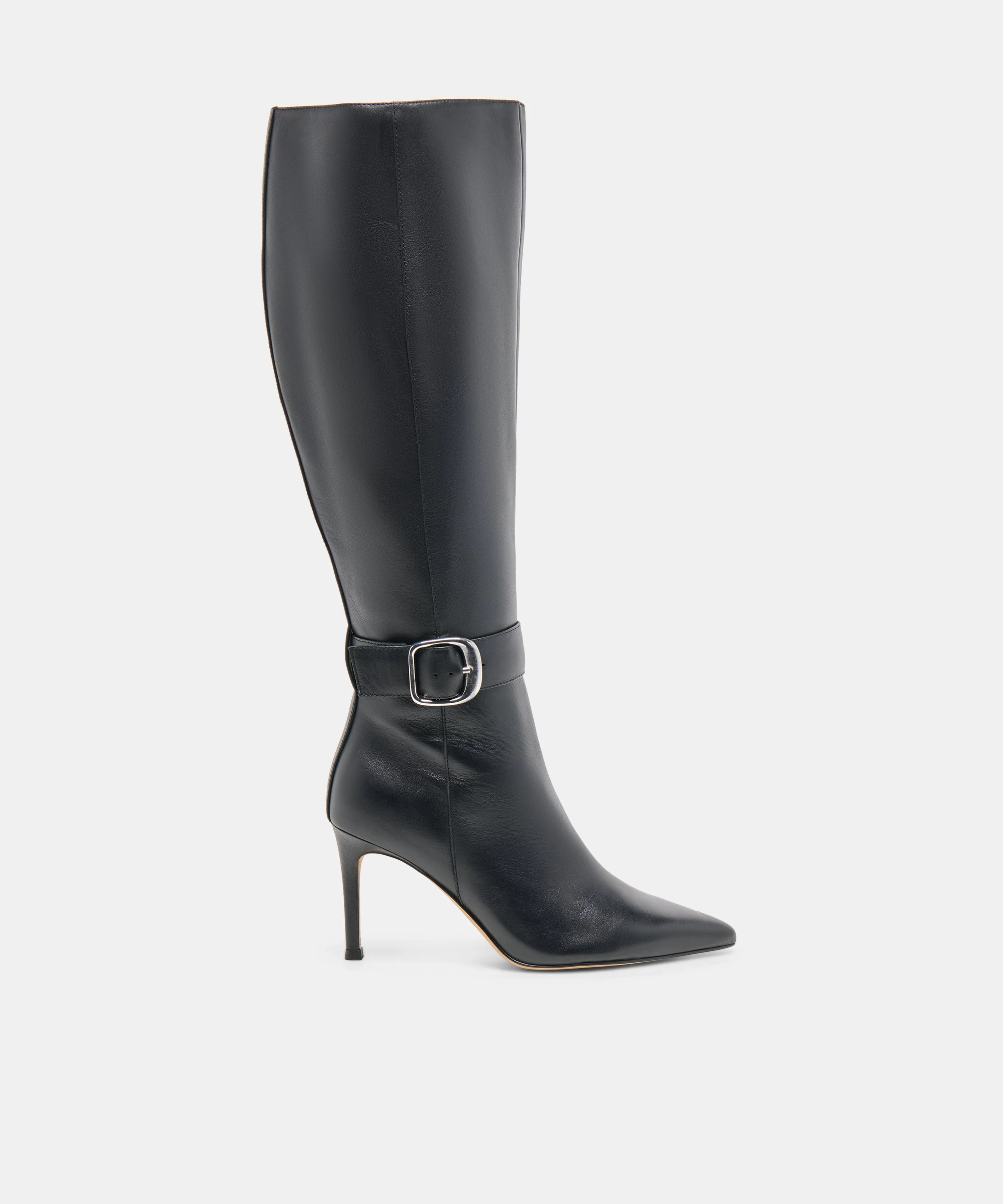 KINZY WIDE CALF BOOTS BLACK LEATHER - 1