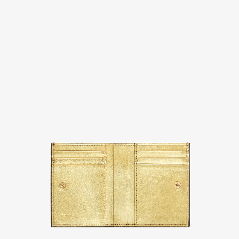 FENDI Gold leather wallet outlook