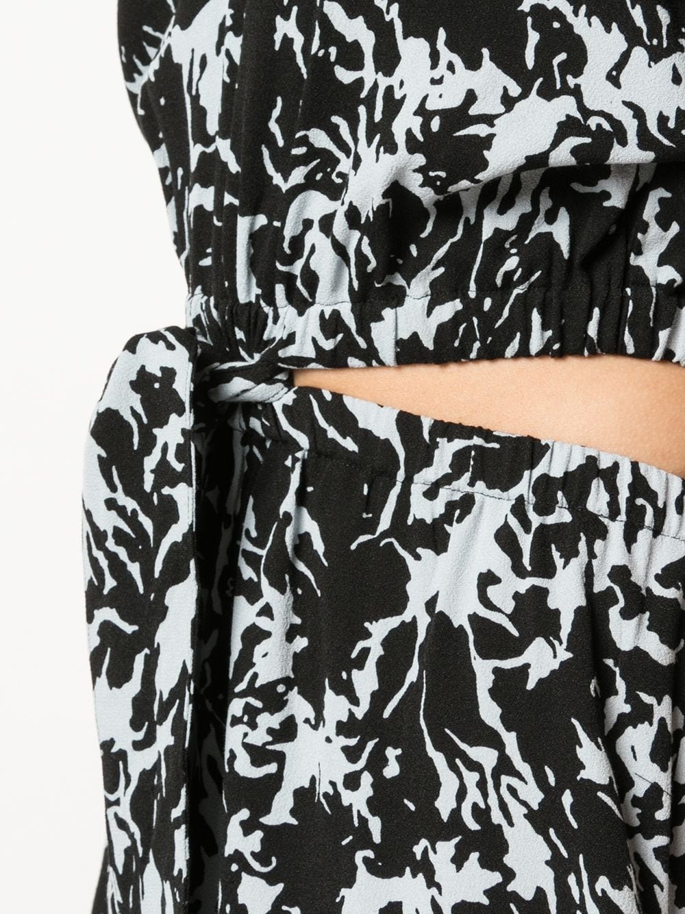 Shadow print cut-out midi dress - 5