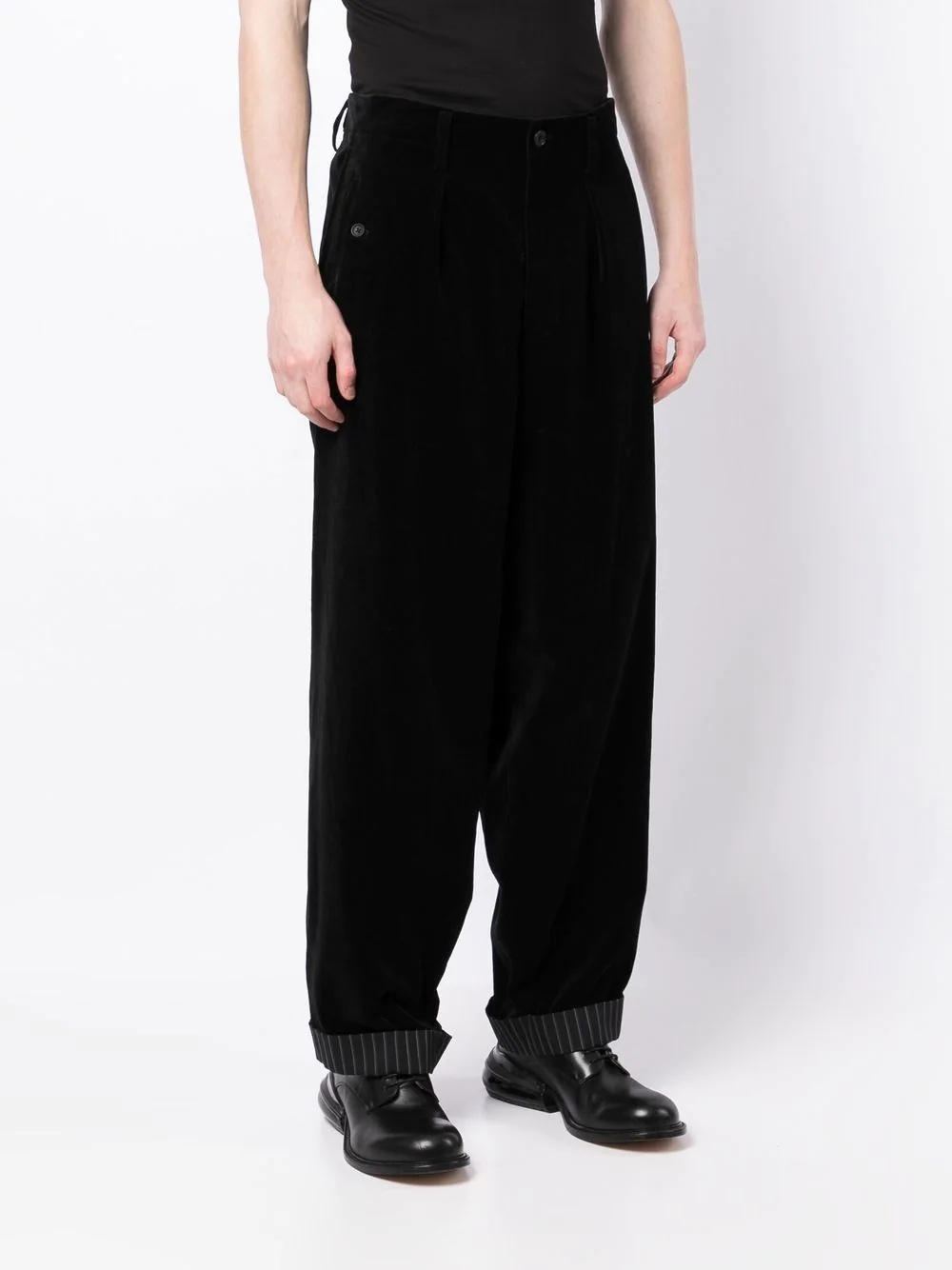 high-waist wide-leg trousers - 3