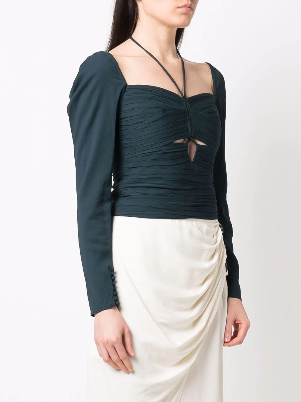 crepe cut-out top - 3