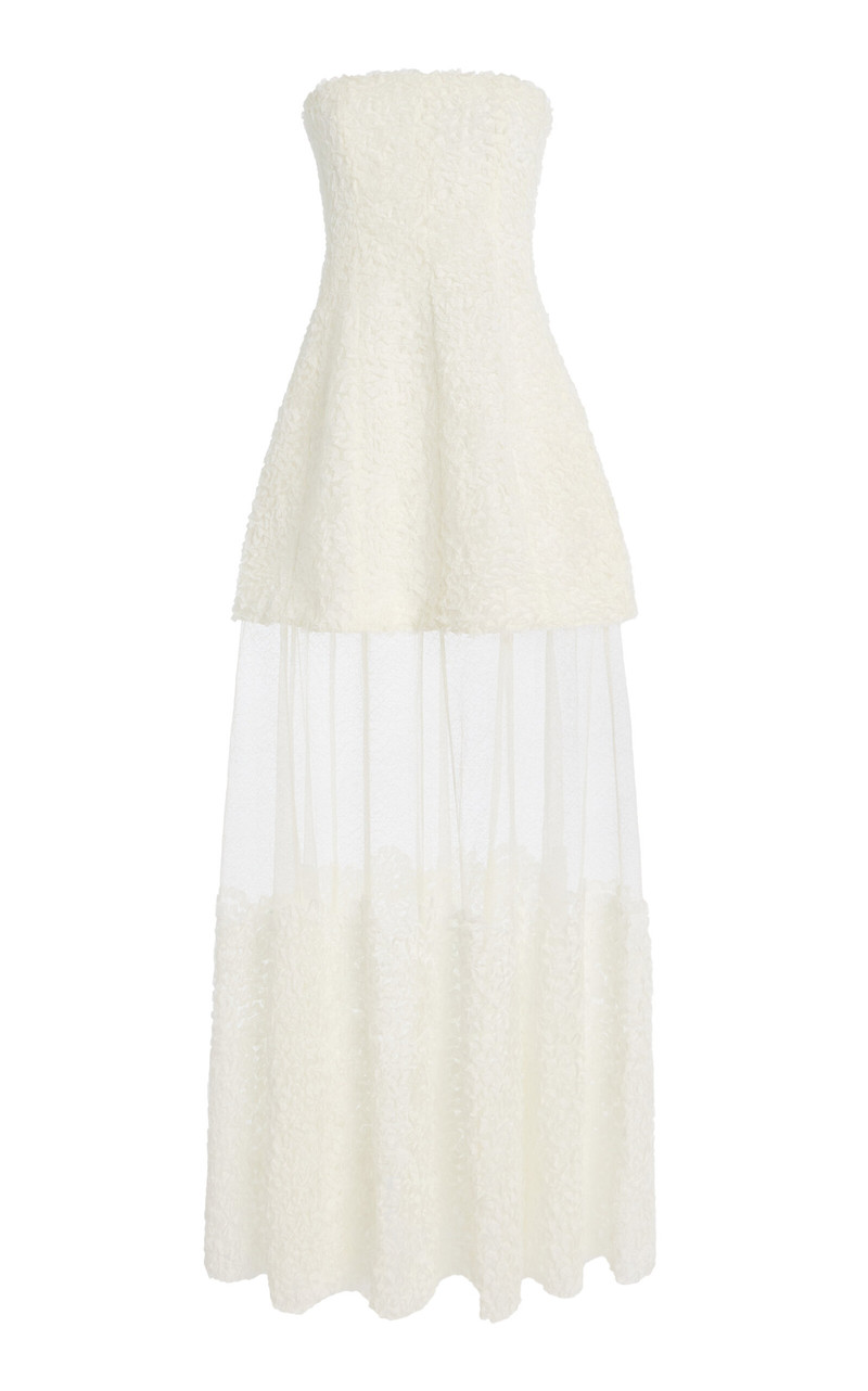 white lace dress maxi Aurelie Long Sleeve Lace Maxi Dress / Ivory | MESHKI