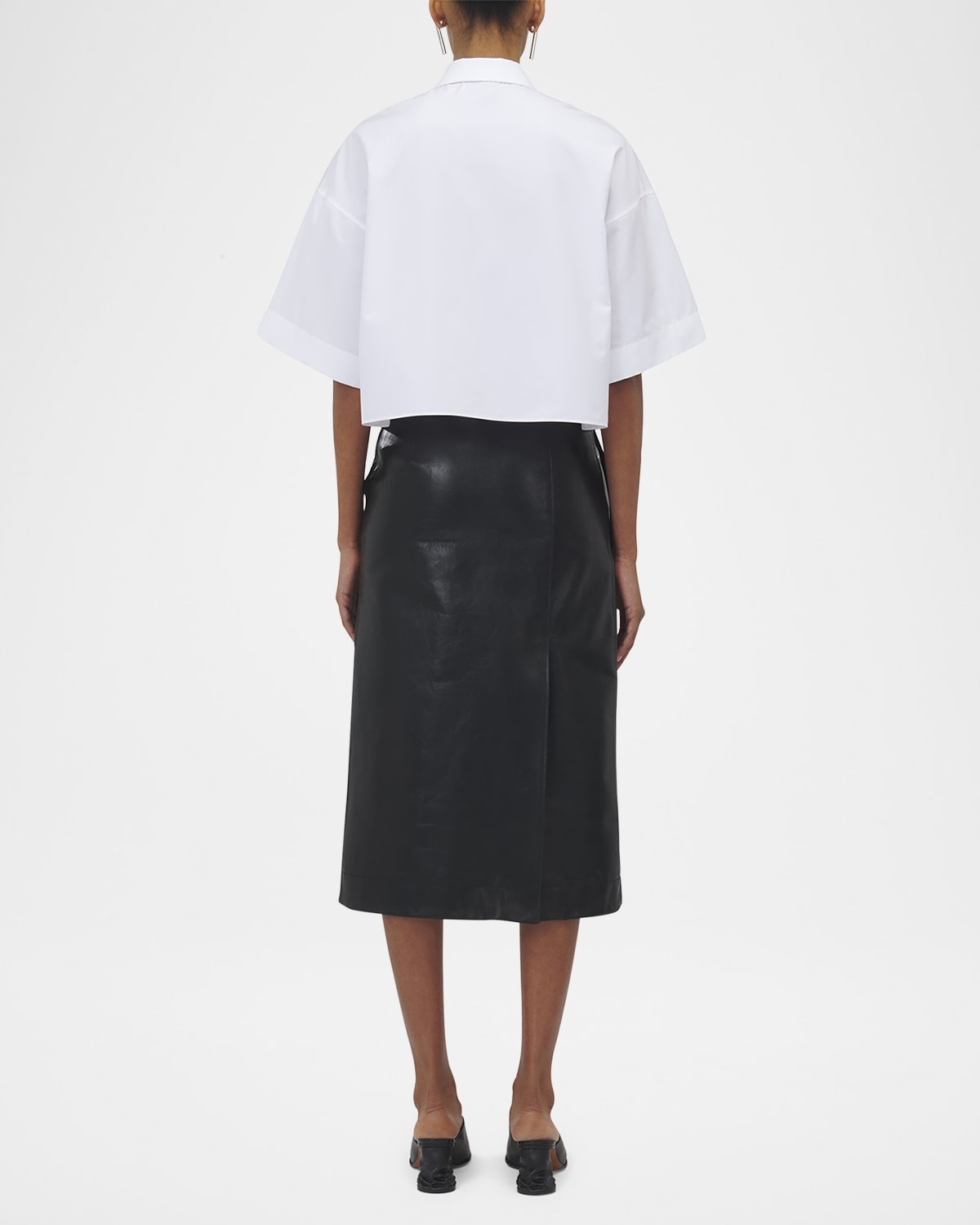 Leather Pencil Skirt - 4