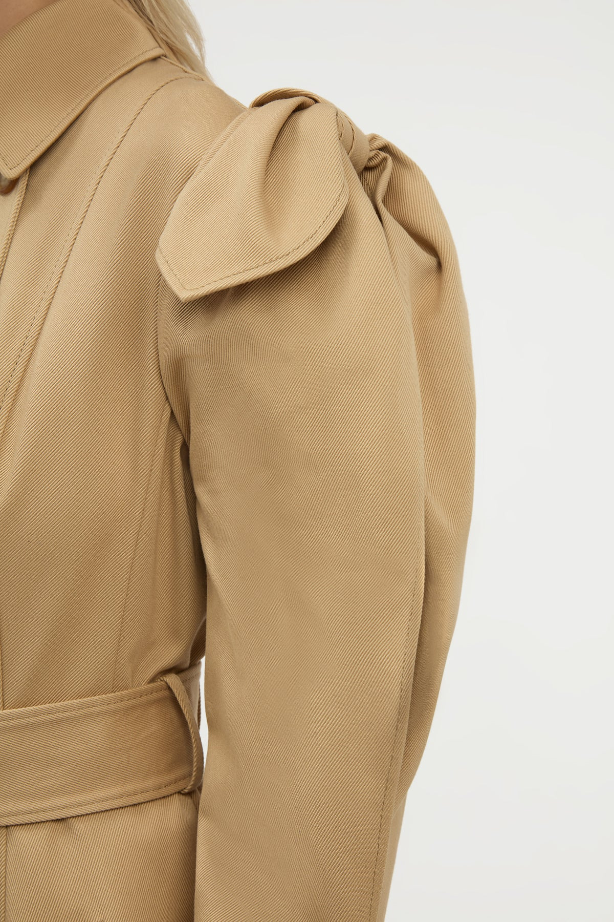 Benedict Trench Coat in Camel Sea Island Cotton Twill - 8