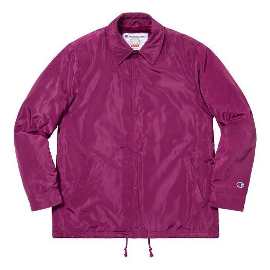 Supreme x Champion Crossover Solid Color Coach Jacket Unisex Purple SUP-FW18-389 - 1