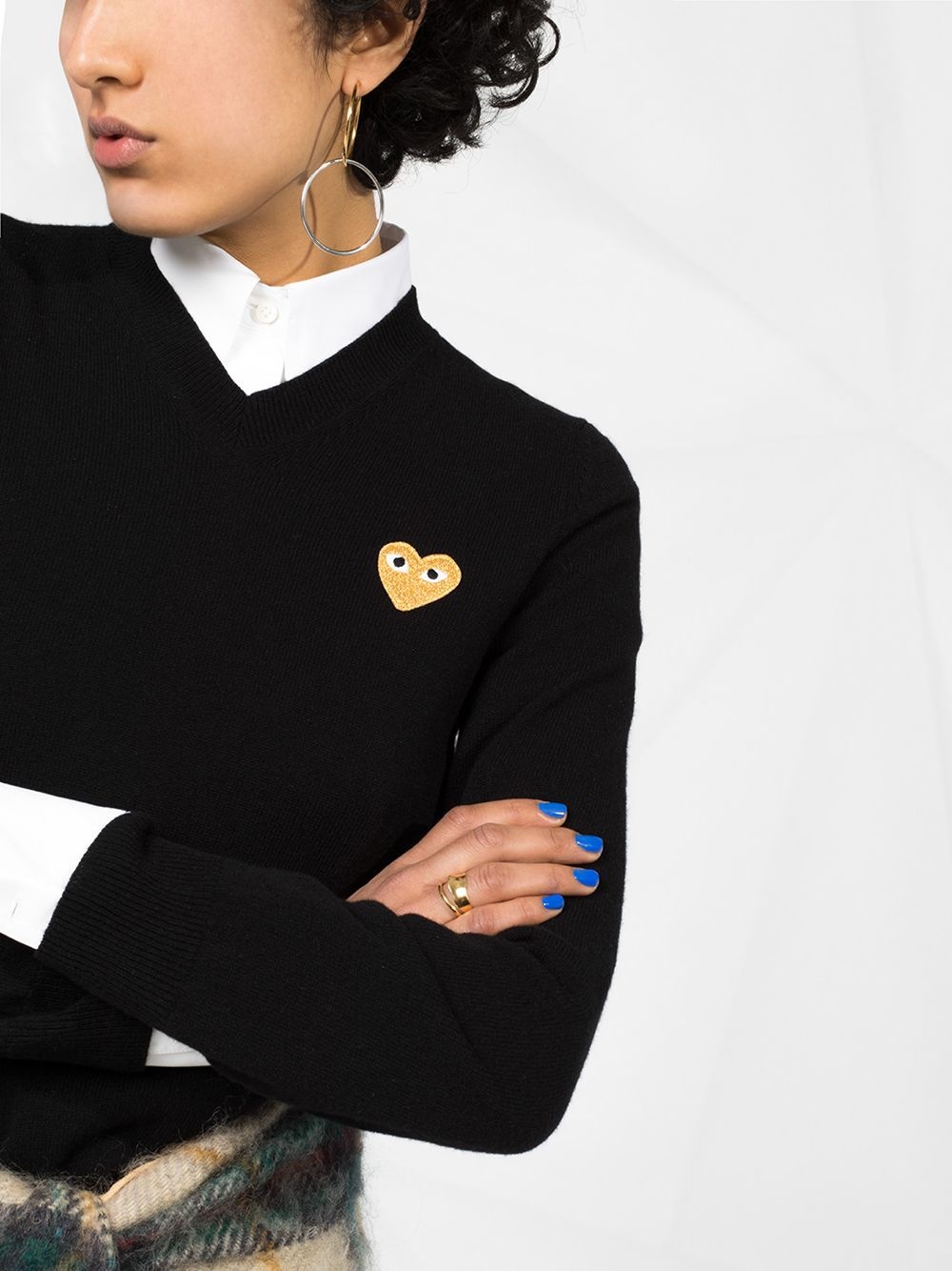 long sleeve V-neck sweater - 3