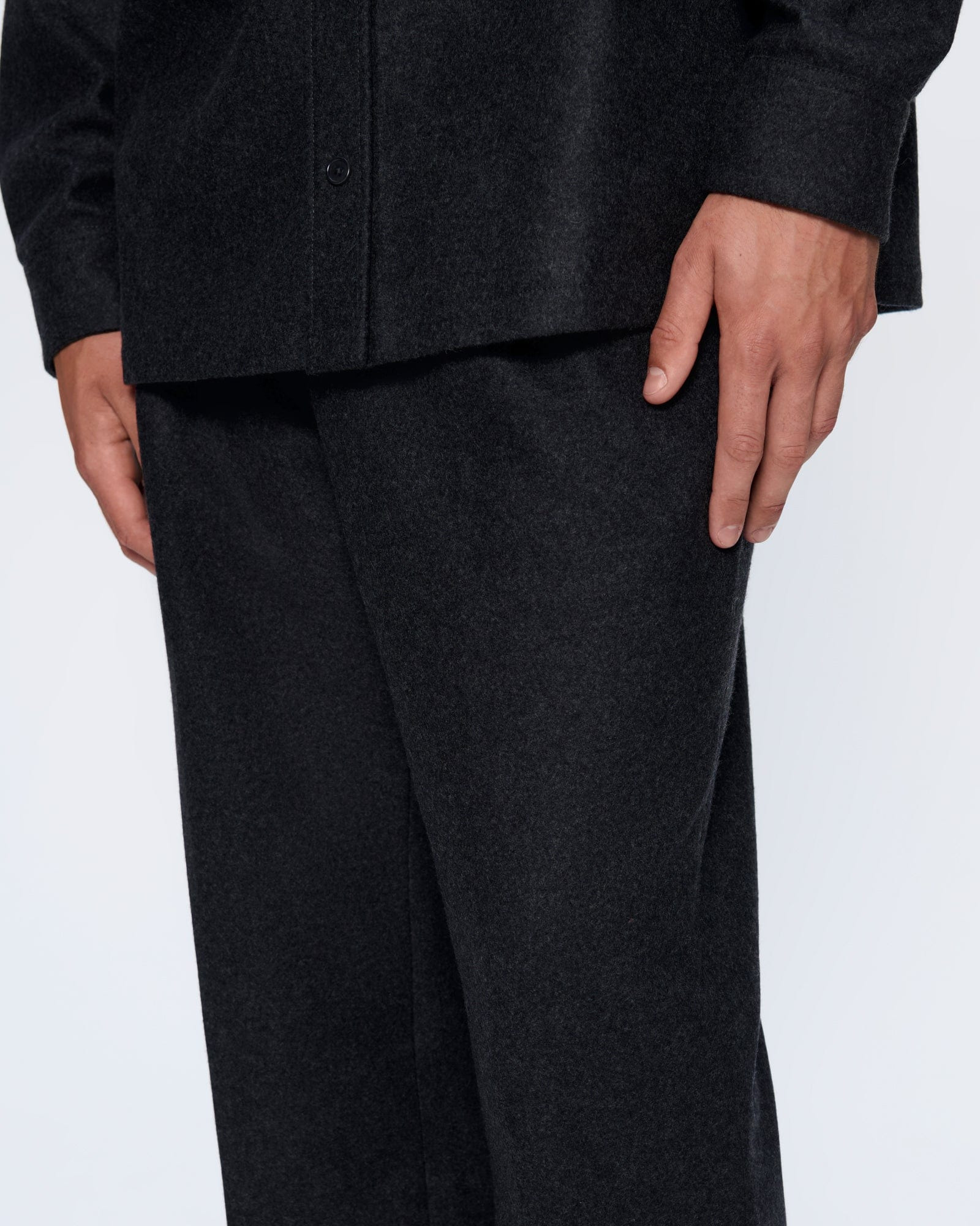 Mens Recycled Wool Trousers - Mercury Grey - 4