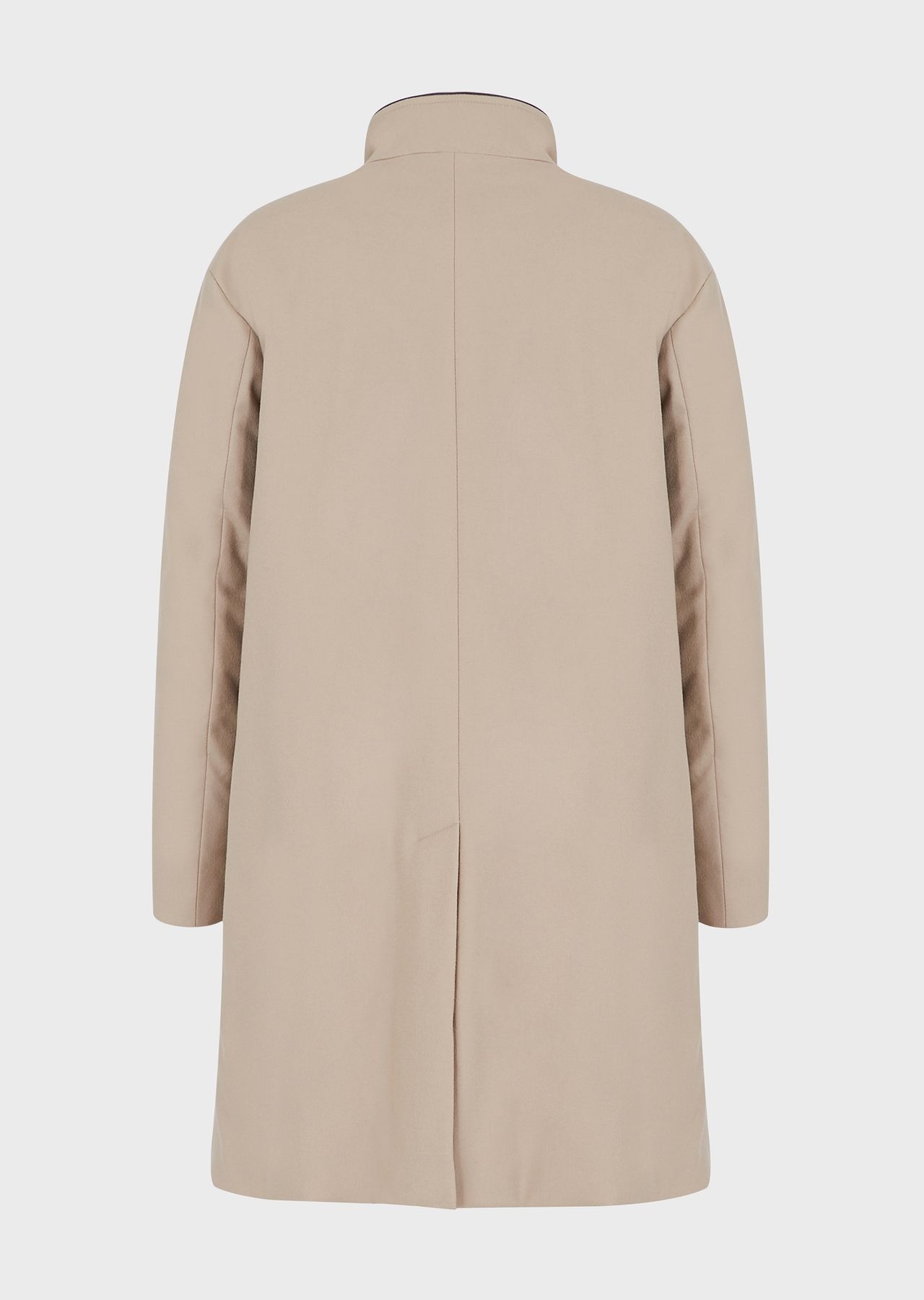Cashmere coat with leather details - 2