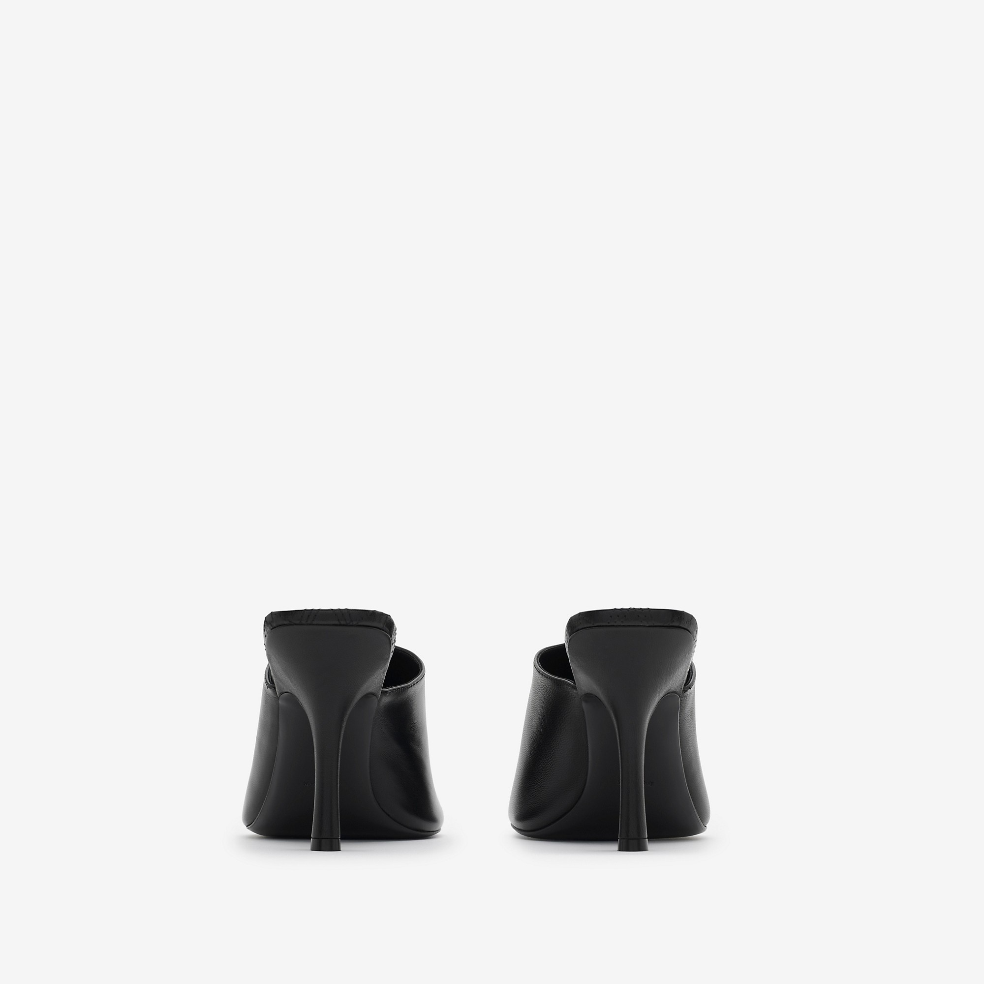 Burberry Leather Duck High Mules | REVERSIBLE