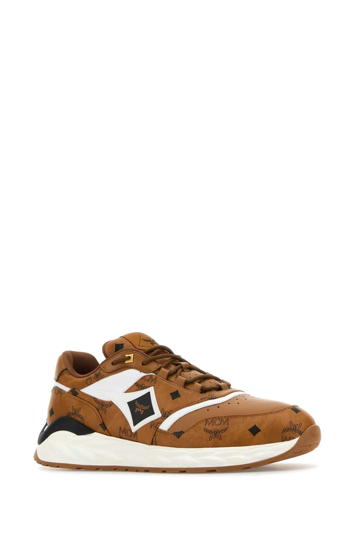 Mcm Men Multicolor Canvas And Leather Skywander Sneakers - 2