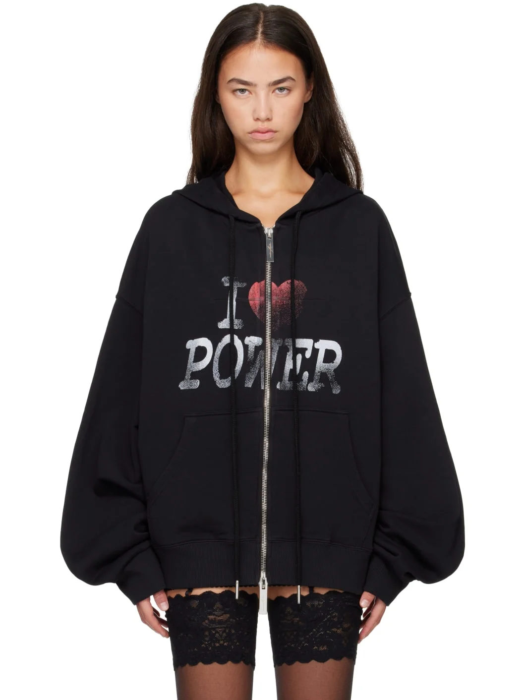 Black 'Power' Hoodie - 1