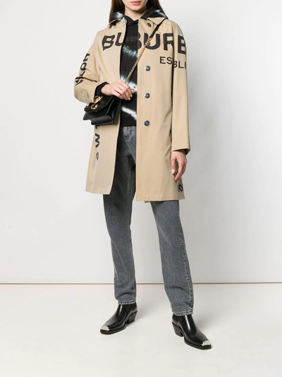 Burberry Horseferry logo print car coat outlook