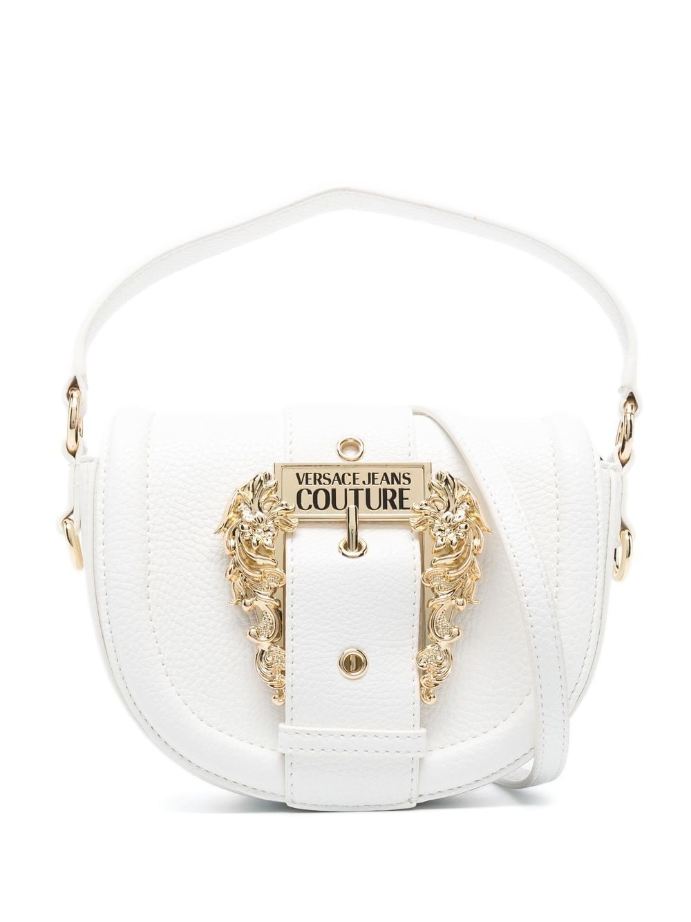 logo belt-buckle shoulder bag - 1