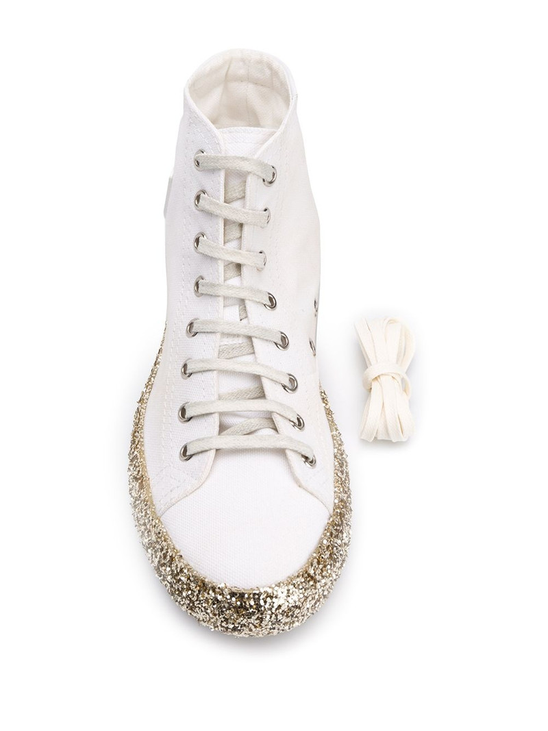 Bedford glitter-embellished hi-top sneakers 4